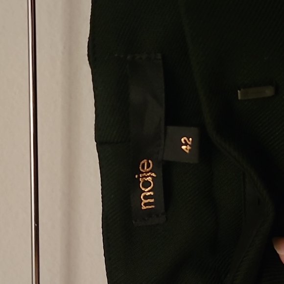 Maje Black Tapered Pants Size 10 - Picture 4 of 7